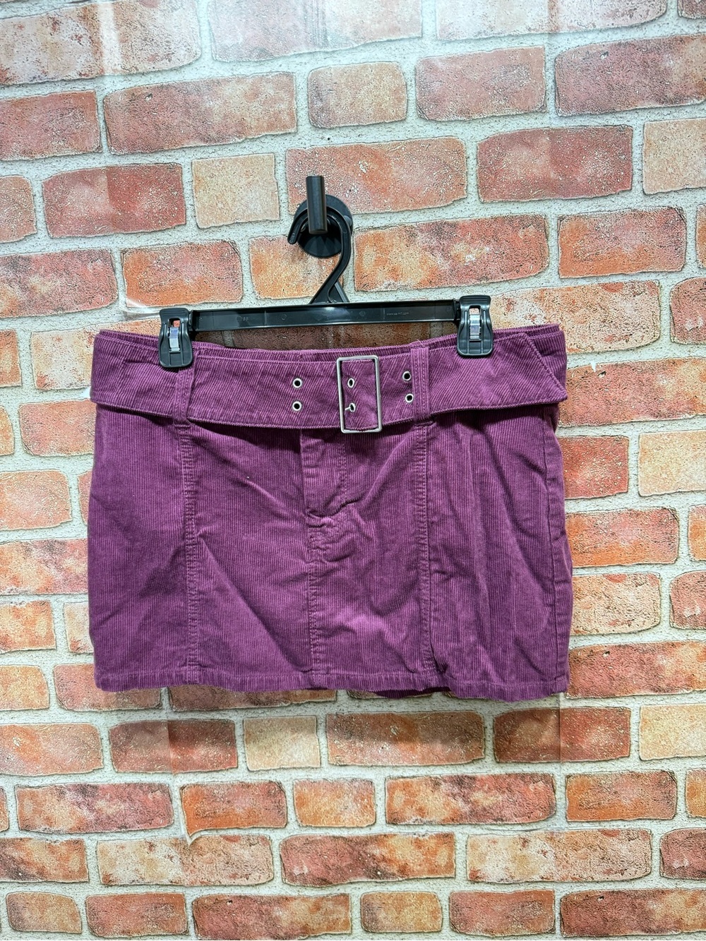 Plum Corduroy y2K pop indie sleaze whimsigoth Belted Mini Skirt